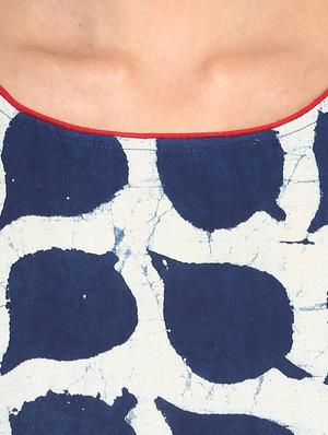 blue,white cotton kurta - 10442833 - Standard Image - 4