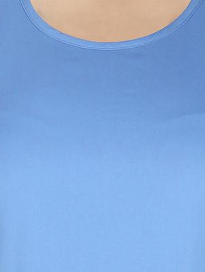 skyblue, yellow polyester dress - 10443712 - Standard Image - 4