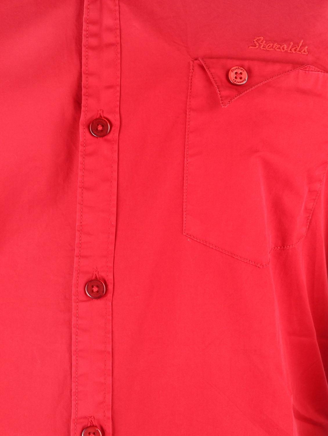 red cotton casual shirt - 10449245 - Zoom Image - 4
