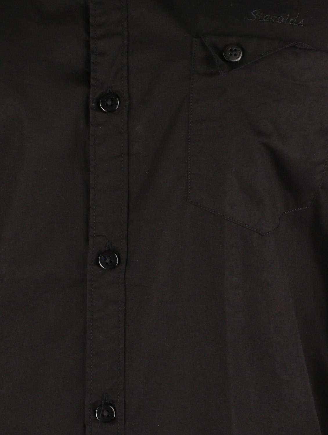 black cotton casual shirt - 10449248 - Zoom Image - 4