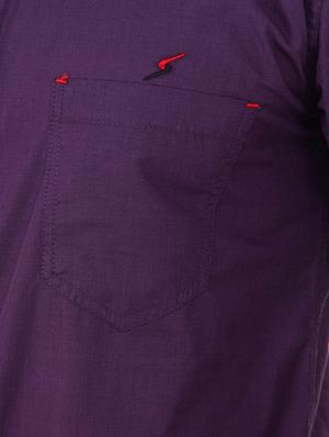 purple cotton casual shirt - 10454764 - Standard Image - 4
