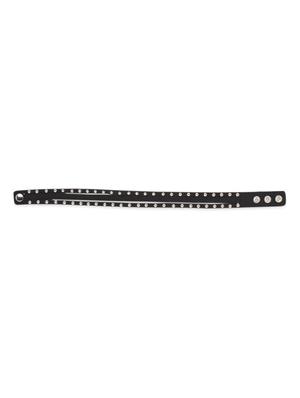 black studded leather wrist band - 1048207 - Standard Image - 4