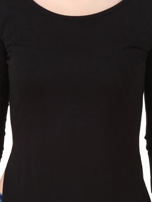 black cotton regular tunic - 10485213 - Standard Image - 4