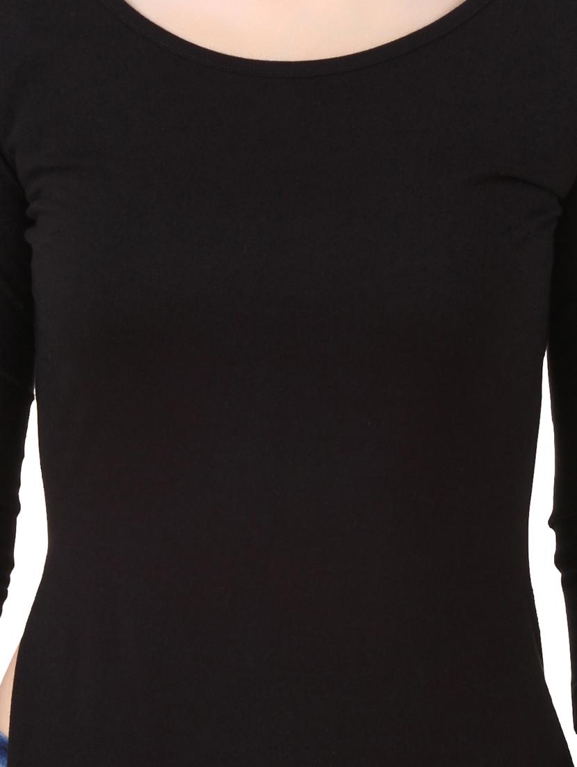 black cotton regular tunic - 10485213 - Zoom Image - 4
