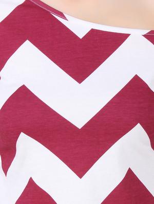 maroon, white cotton regular top - 10485255 - Standard Image - 4