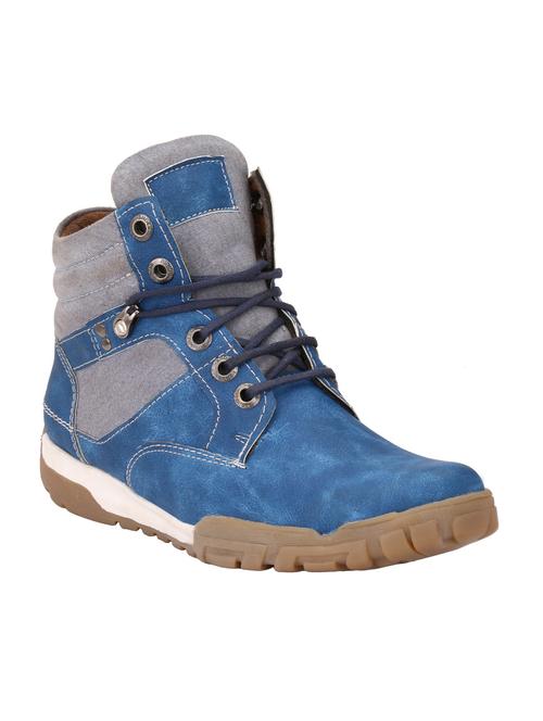 blue leatherette boots - 10532672 - Very Small Image - 1