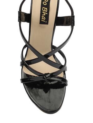black synthetic back strap sandals - 10539644 - Standard Image - 4