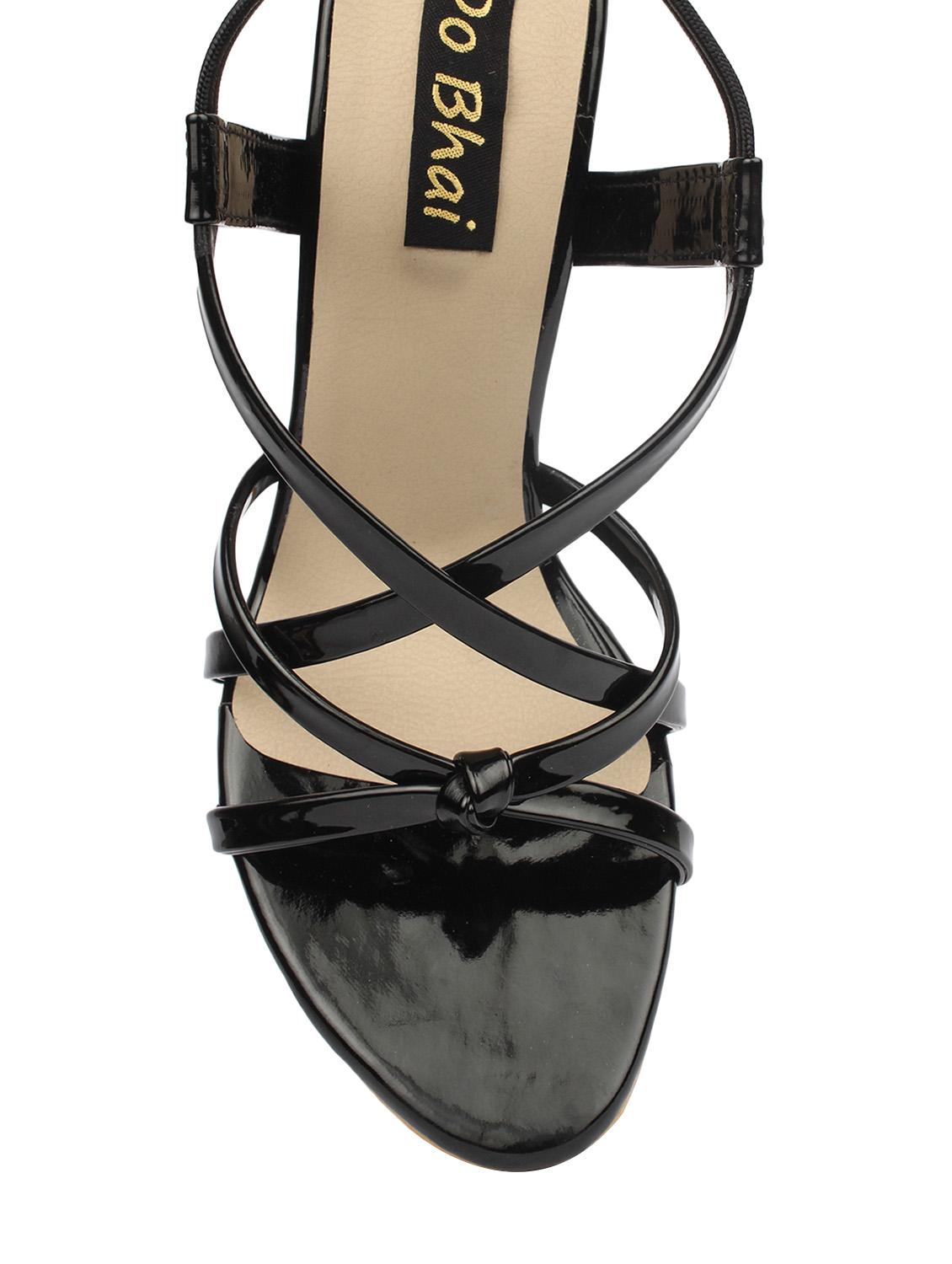 black synthetic back strap sandals - 10539644 - Zoom Image - 4