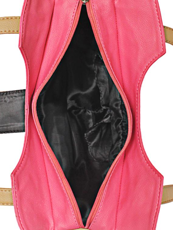 pink leatherette handbag - 1054361 - Zoom Image - 4