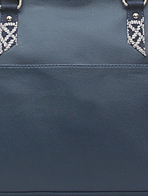 blue printed leatherette handbag - 1054362 - Zoom Image - 4
