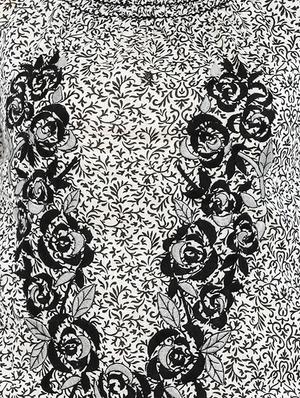 black & white cotton floral printed top - 10551019 - Standard Image - 4