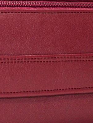 maroon leatherette clutch - 10551427 - Standard Image - 4