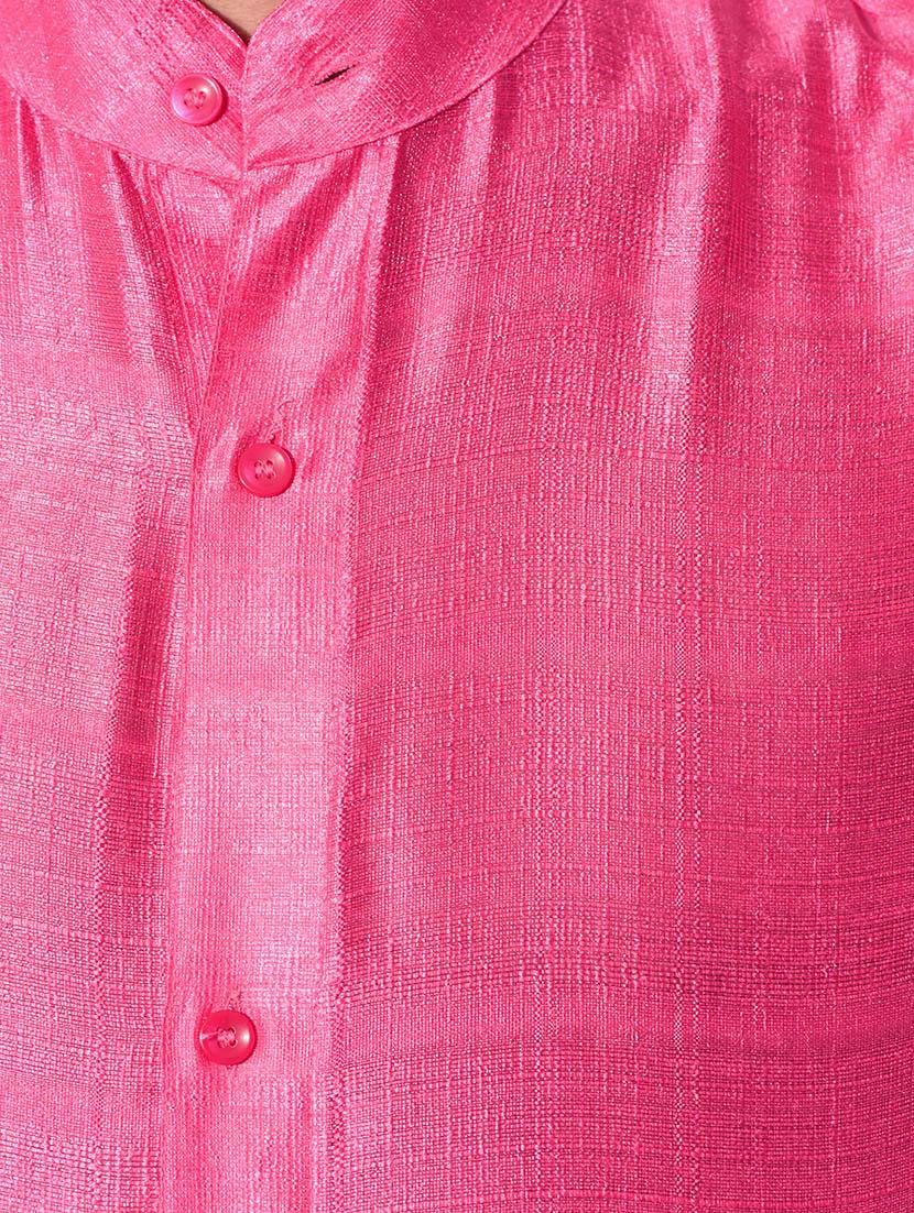 pink matka silk casual shirt - 10551815 - Zoom Image - 4