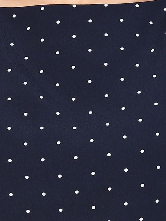 boat neck polka dot a-line dress - 10570548 - Zoom Image - 4