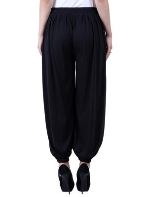 purple & black viscose harem pants - 10571572 - Standard Image - 7