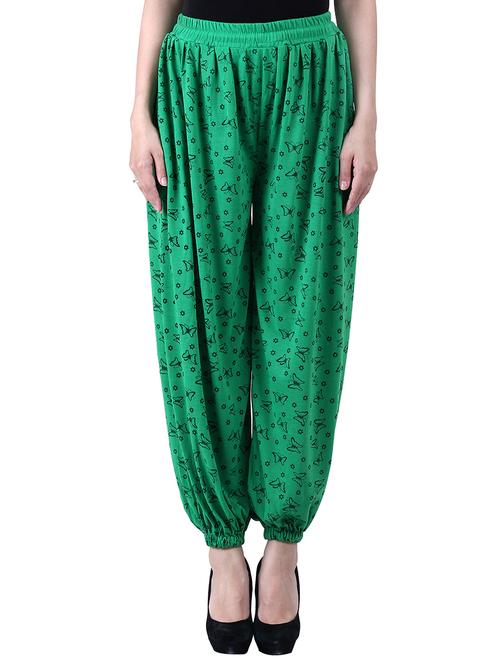 green viscose harem pants - 10571580 - Standard Image - 1