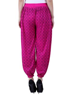 blue & purple viscose harem pants - 10571585 - Standard Image - 4