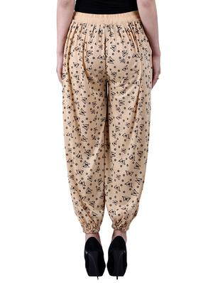 green & beige viscose harem pants - 10571588 - Standard Image - 7