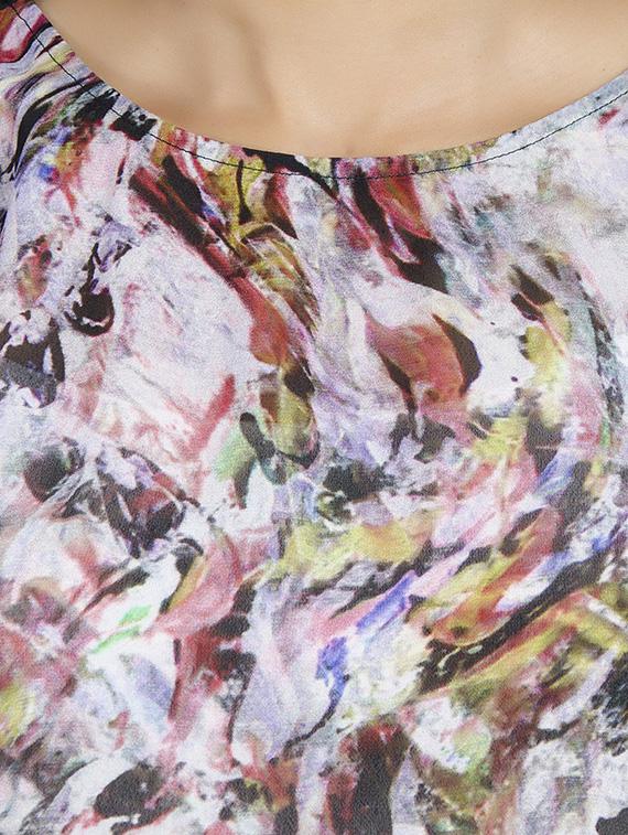 white,blue,pink georgette top - 10577600 - Zoom Image - 4