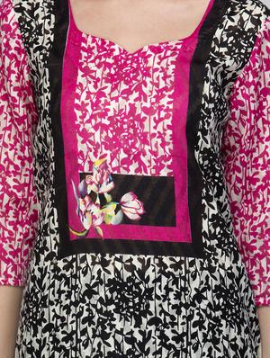 pink cotton straight kurta - 10577703 - Standard Image - 4