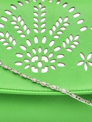 green leatherette sling bag - 10580463 - Standard Image - 4