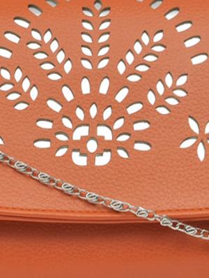 orange leatherette sling bag - 10580470 - Standard Image - 4