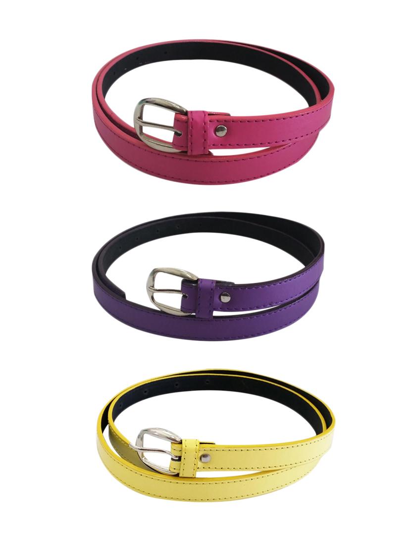 Multi Colored Leatherette Combos Belt - By