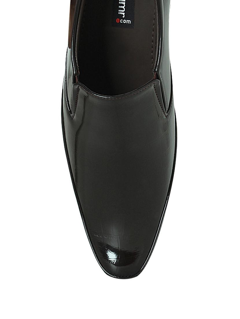 brown leatherette formal shoes - 10606449 - Zoom Image - 4
