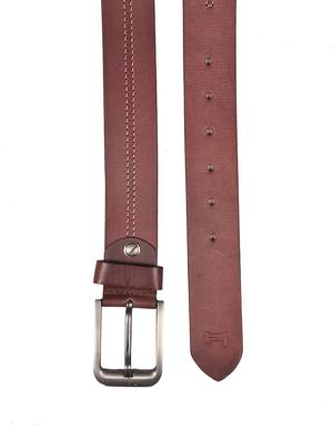 maroon leather belt - 10622548 - Standard Image - 4