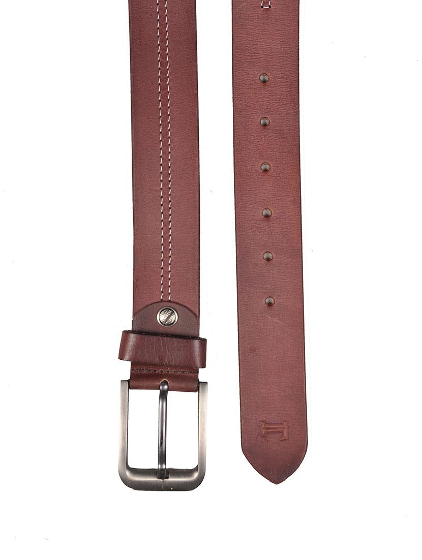 maroon leather belt - 10622548 - Zoom Image - 4