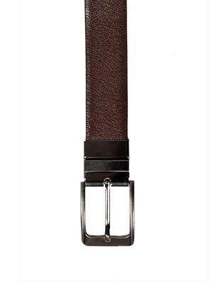 black, brown leather belt - 10622551 - Standard Image - 4