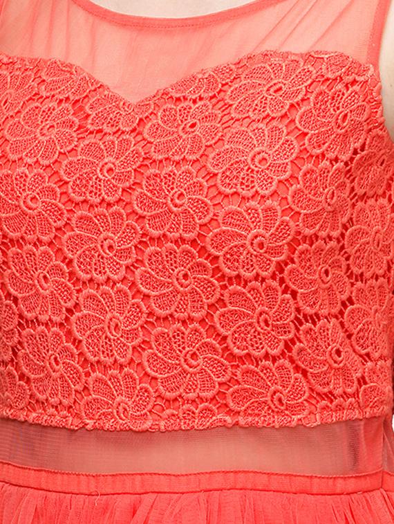 illusion neck gathered gown - 10648499 - Zoom Image - 4