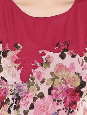 pink floral a-line dress - 10681695 - Standard Image - 4