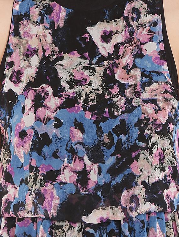 blue polyester maxi dress - 10681699 - Zoom Image - 4