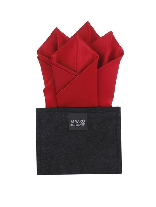 maroon microfibre pocket square - 10682948 - Very Small Image - 1