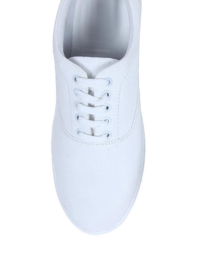 white canvas casual shoes - 10694778 - Zoom Image - 4