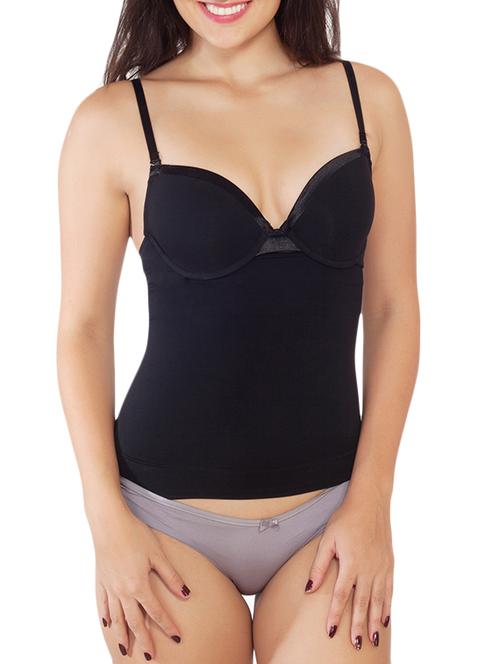 black polyester shaper camisole - 10699206 - Standard Image - 1
