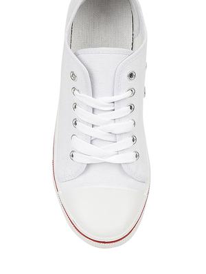 white leatherette sneaker - 10722459 - Standard Image - 4
