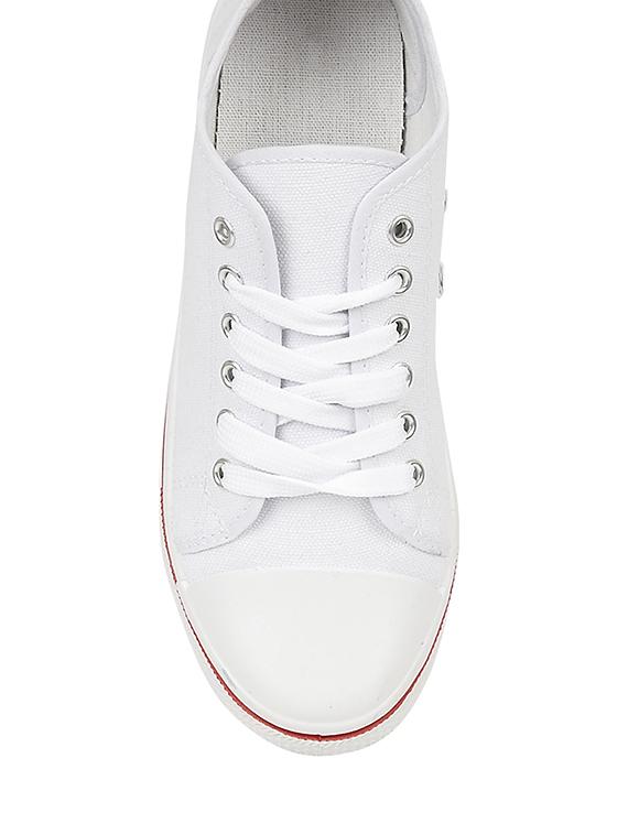 white leatherette sneaker - 10722459 - Zoom Image - 4