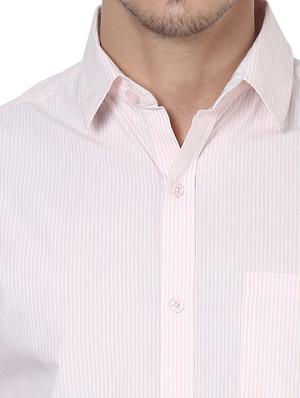pink, white cotton casual shirt - 10736491 - Standard Image - 4