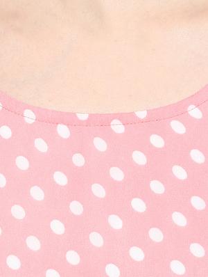 polka dot belted a-line dress - 10742902 - Standard Image - 4