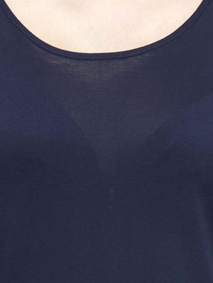 navy blue viscose crop top - 10743732 - Standard Image - 4
