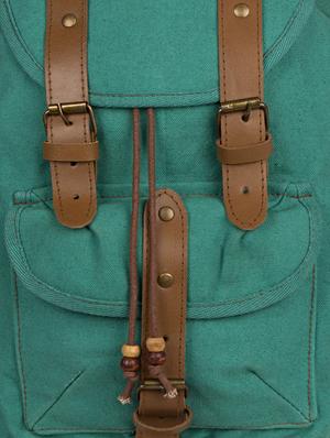Green canvas backpack - 1080815 - Standard Image - 4