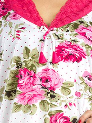 pink satin sleepshirts & nighty - 10809809 - Standard Image - 4