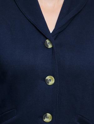 navy cotton fleece jacket - 1081359 - Standard Image - 4
