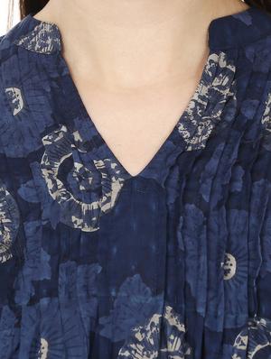 blue cotton printed top - 10814296 - Standard Image - 4