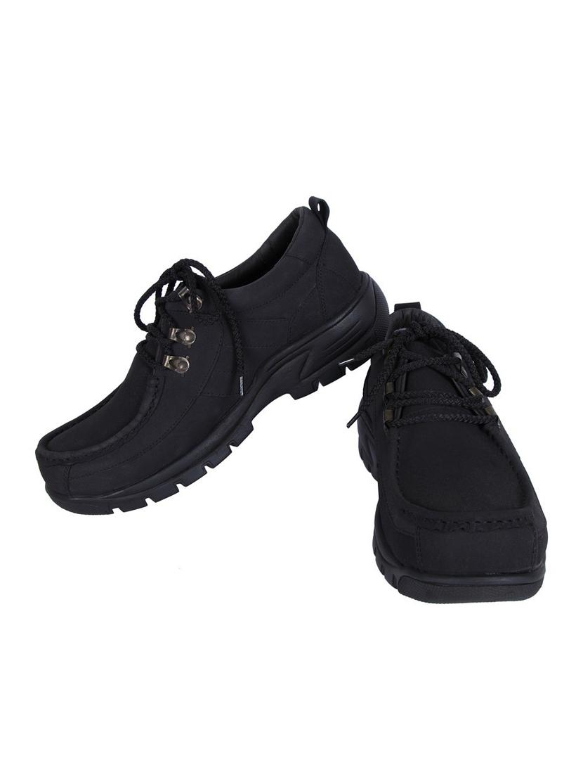 black leatherette casual shoes - 10815412 - Zoom Image - 4