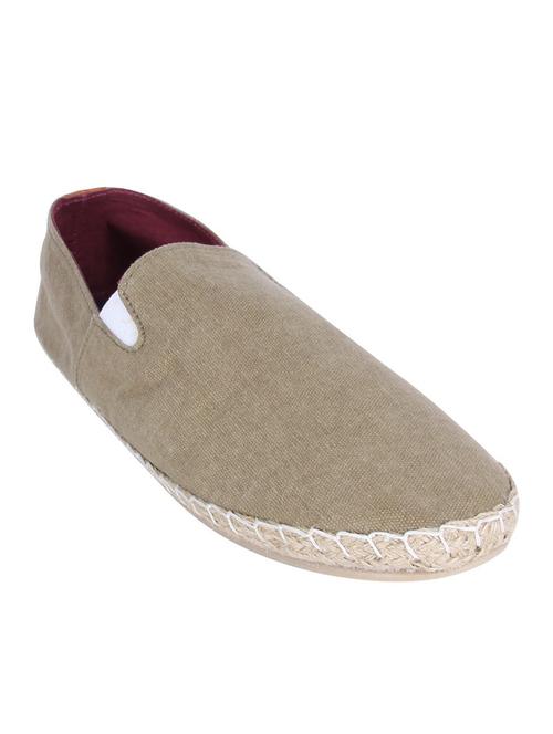 beige canvas slip on espadrilles - 10815421 - Standard Image - 1