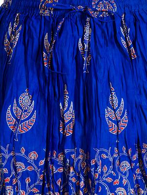 blue cotton aline skirts - 10826005 - Standard Image - 4