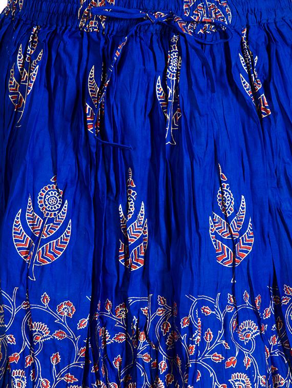 blue cotton aline skirts - 10826005 - Zoom Image - 4